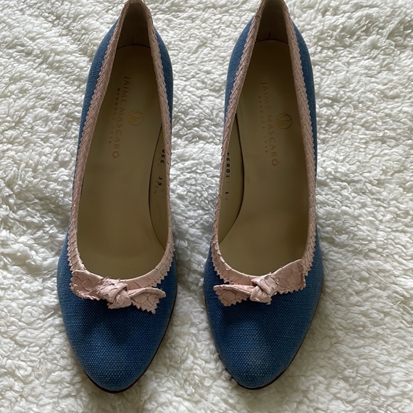 Jaime Mascaro Linone Jeans Serp Ros in Denim/Pink Size-EU 39/USA 8 NWT - Picture 3 of 14